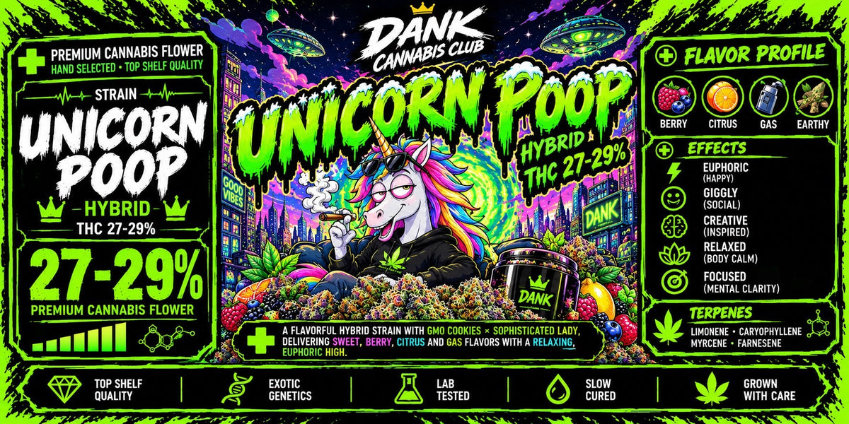 TOP SHELF - UNICORN POOP (HYBRID ) THC 28%