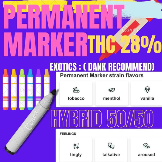 Exotics - PERMANENT MARKER. THC 28% (HYRBID)