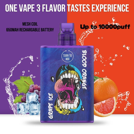 JSTBAR Nicotine Vape 10000 Puff Nicotine 3% ( 3 Flavors in 1 )