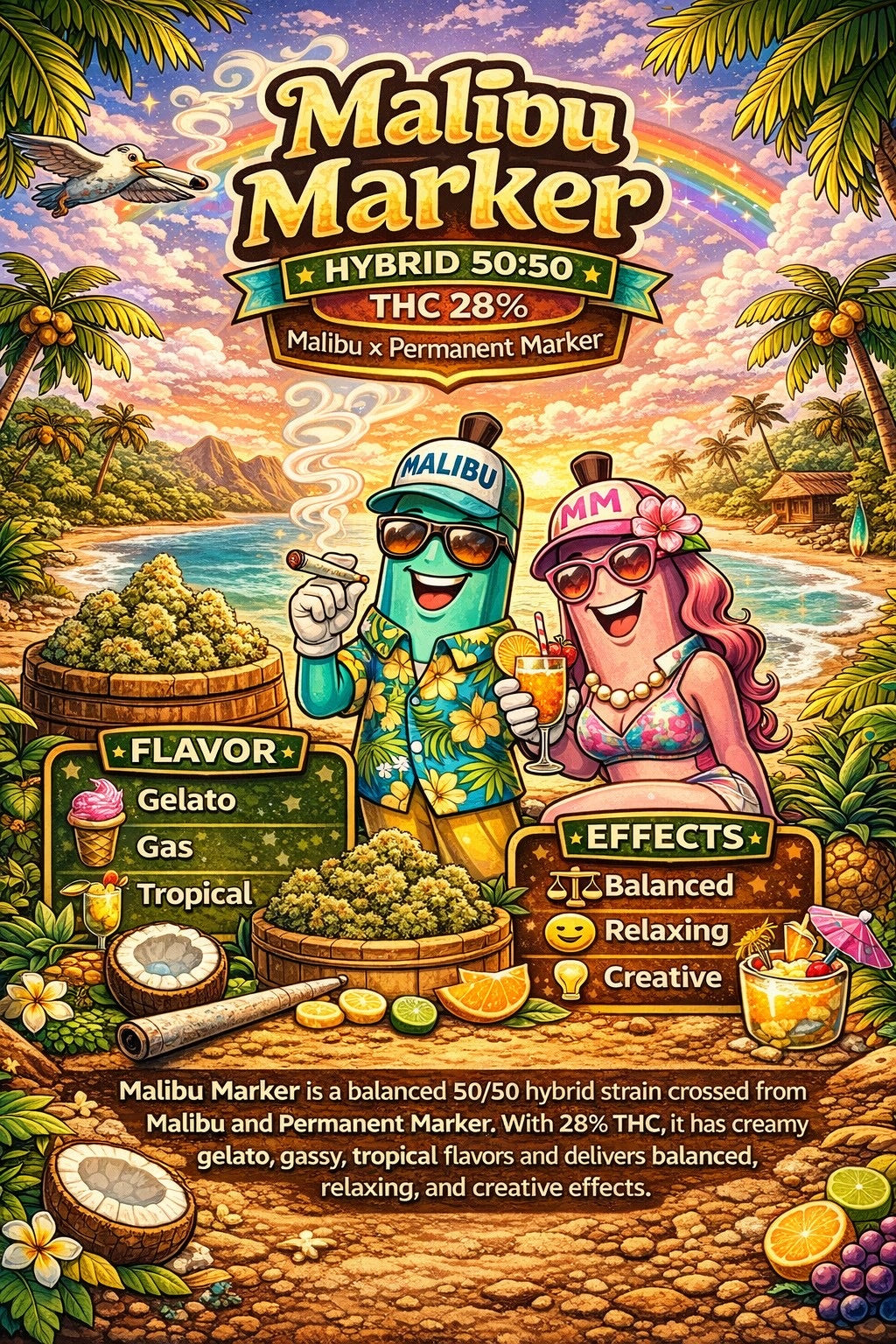 Exo - Malibu Marker (hybrid) THC 28%