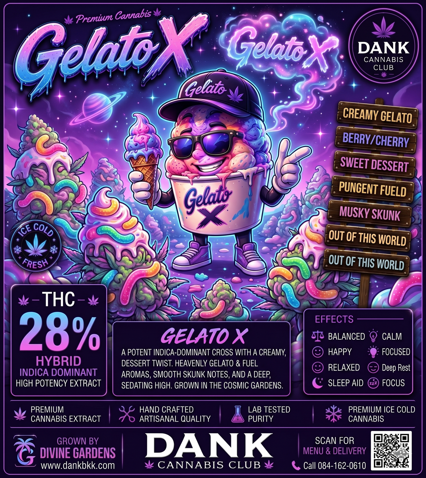 Exo - GELATO X (인디카 하이브리드) THC 28%
