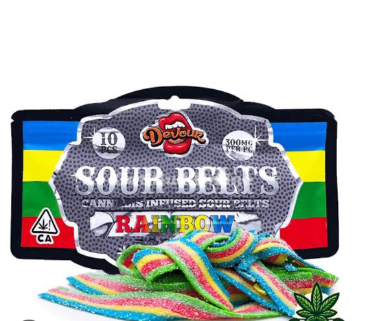 Sour Belts Cannabis gummies 3000 mg. Big pack 10 pieces ( 1 Pieces - 300 mg )