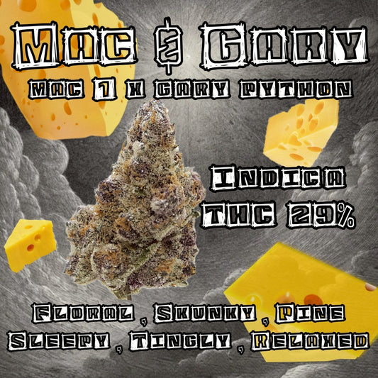 TOP SHELF - MC GARRY  (Hybrid INDICA 60% ) THC 29 %