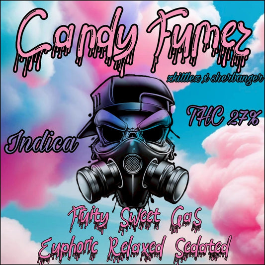 TOP SHELF - CANDY FUMEZ (HYBIRD INDICA  ) THC27 %