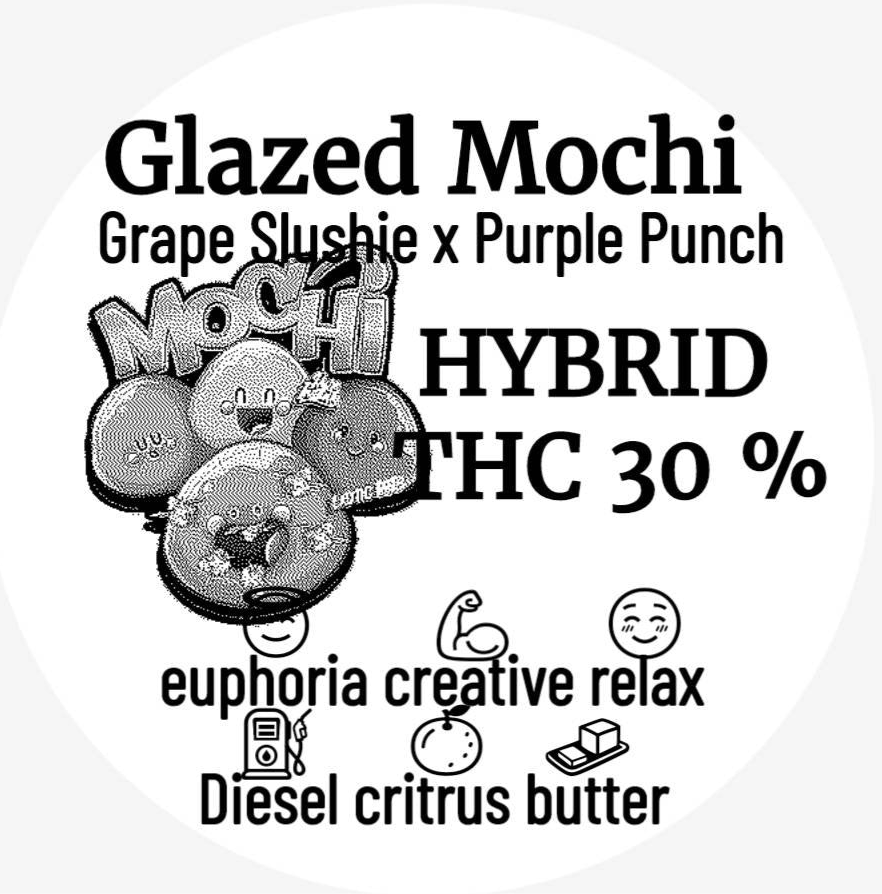 Premium Exotics - Glazed Mochi (Indica 80%) THC 34%