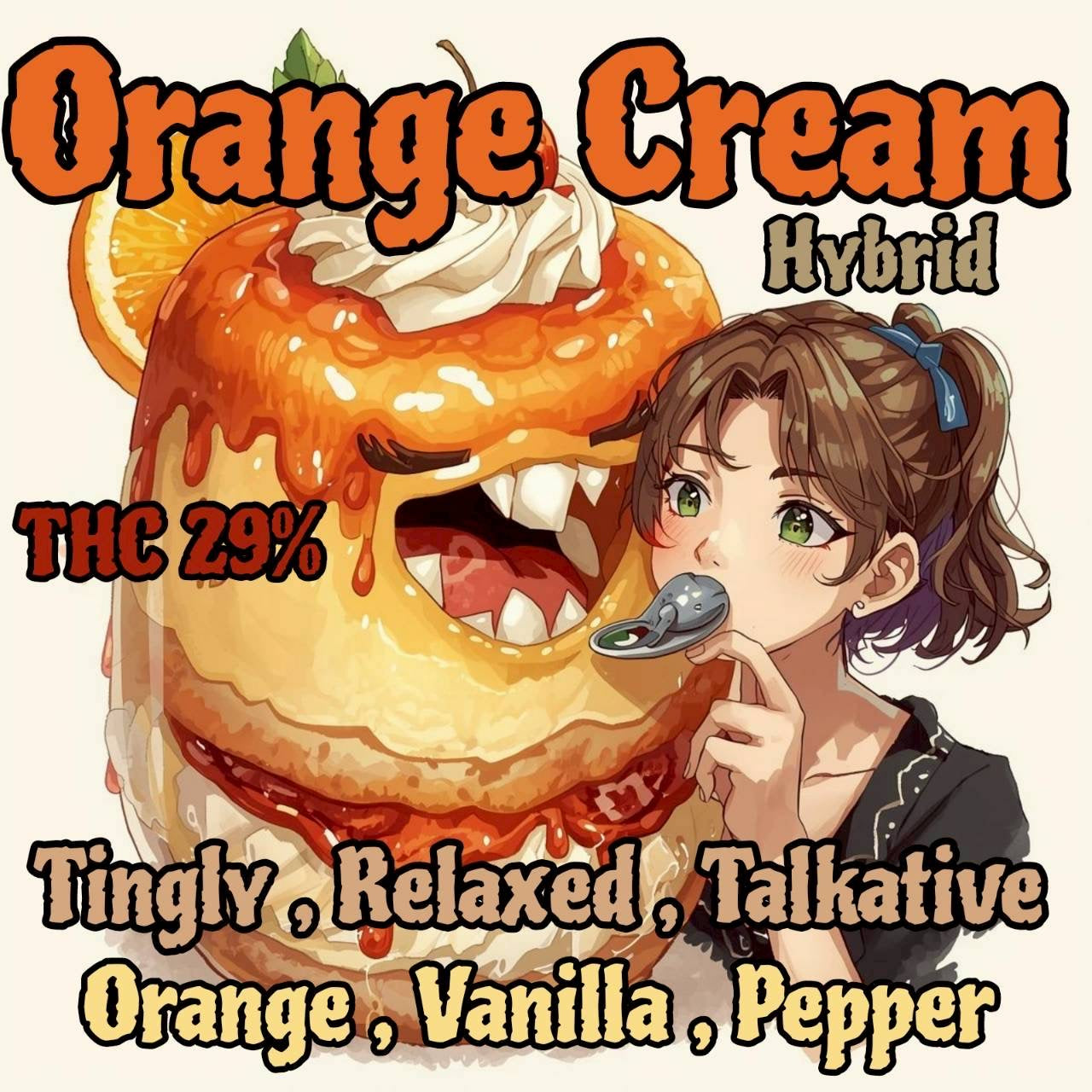 Top Shelf  - Orange Cream Pop (Hybrid Sativa) THC 29%