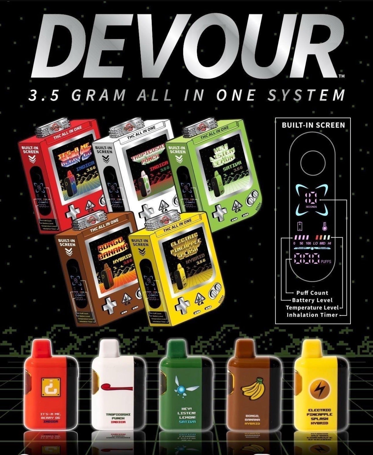 Devour THC 3.5G Disposable All in one system ( 4 Flavors )