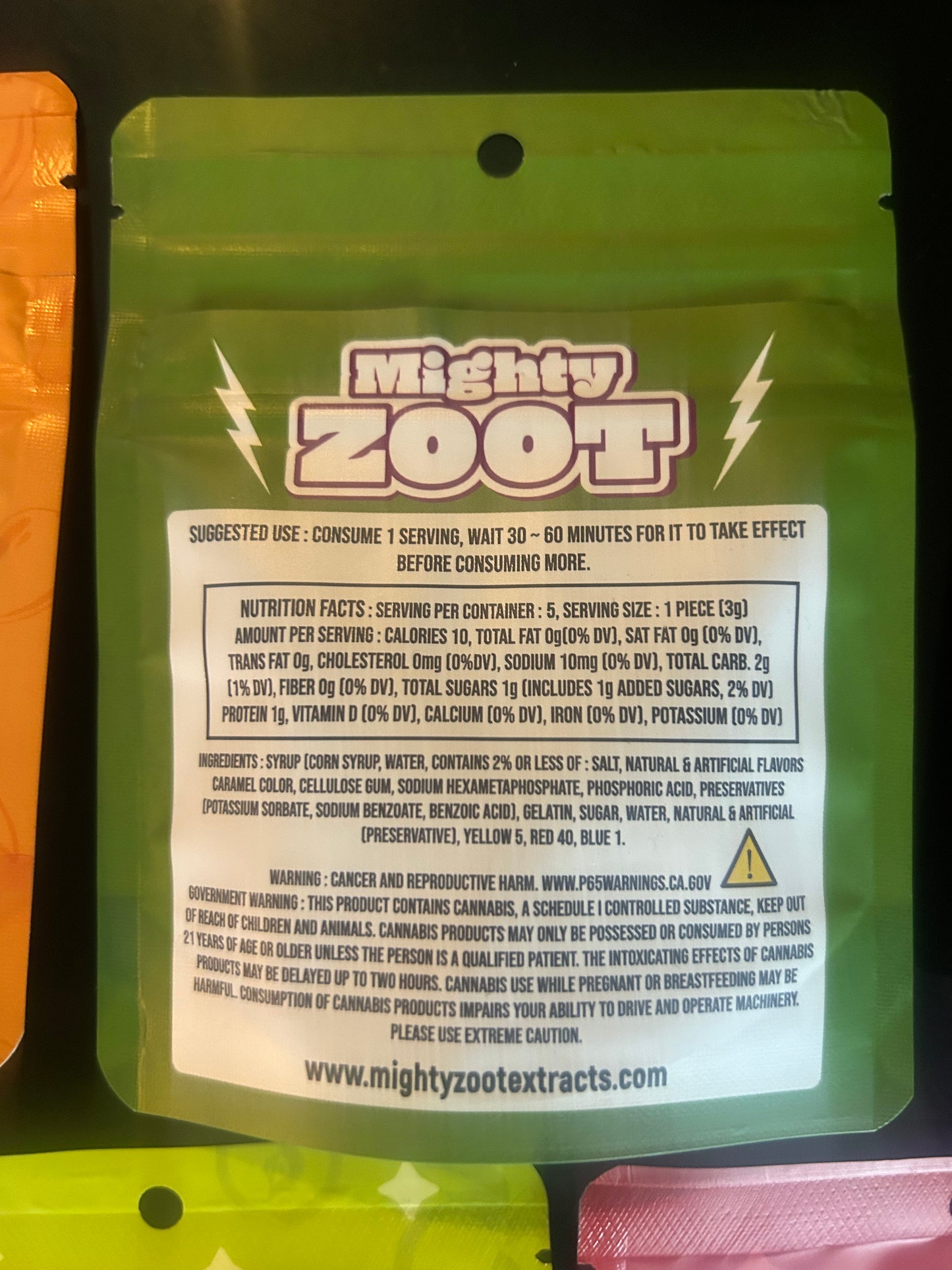 Mighty Zoot Gummies 250 MG.