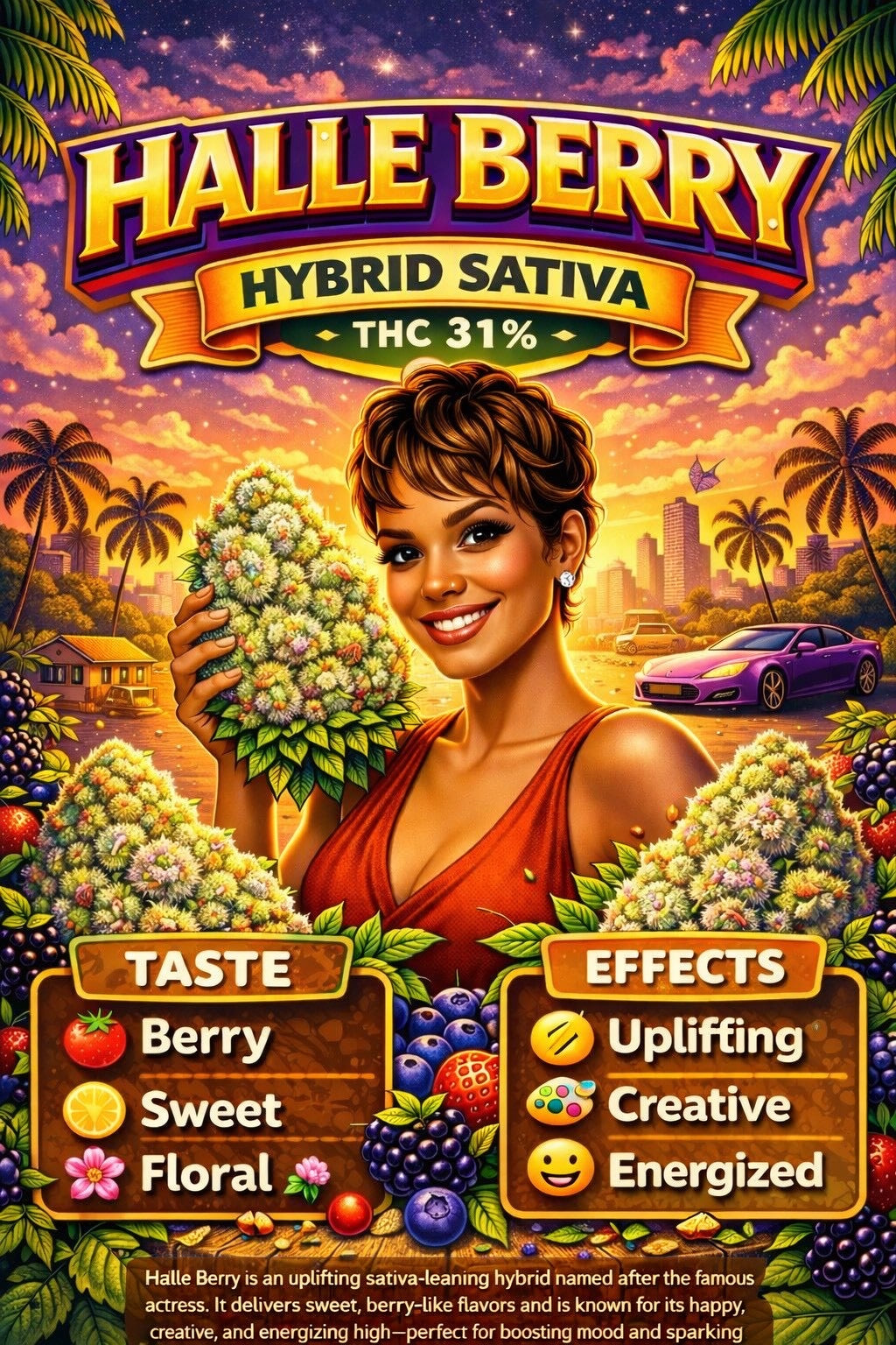 Exotic - HALLE BERRY ( Sativa 70% ) THC 31%