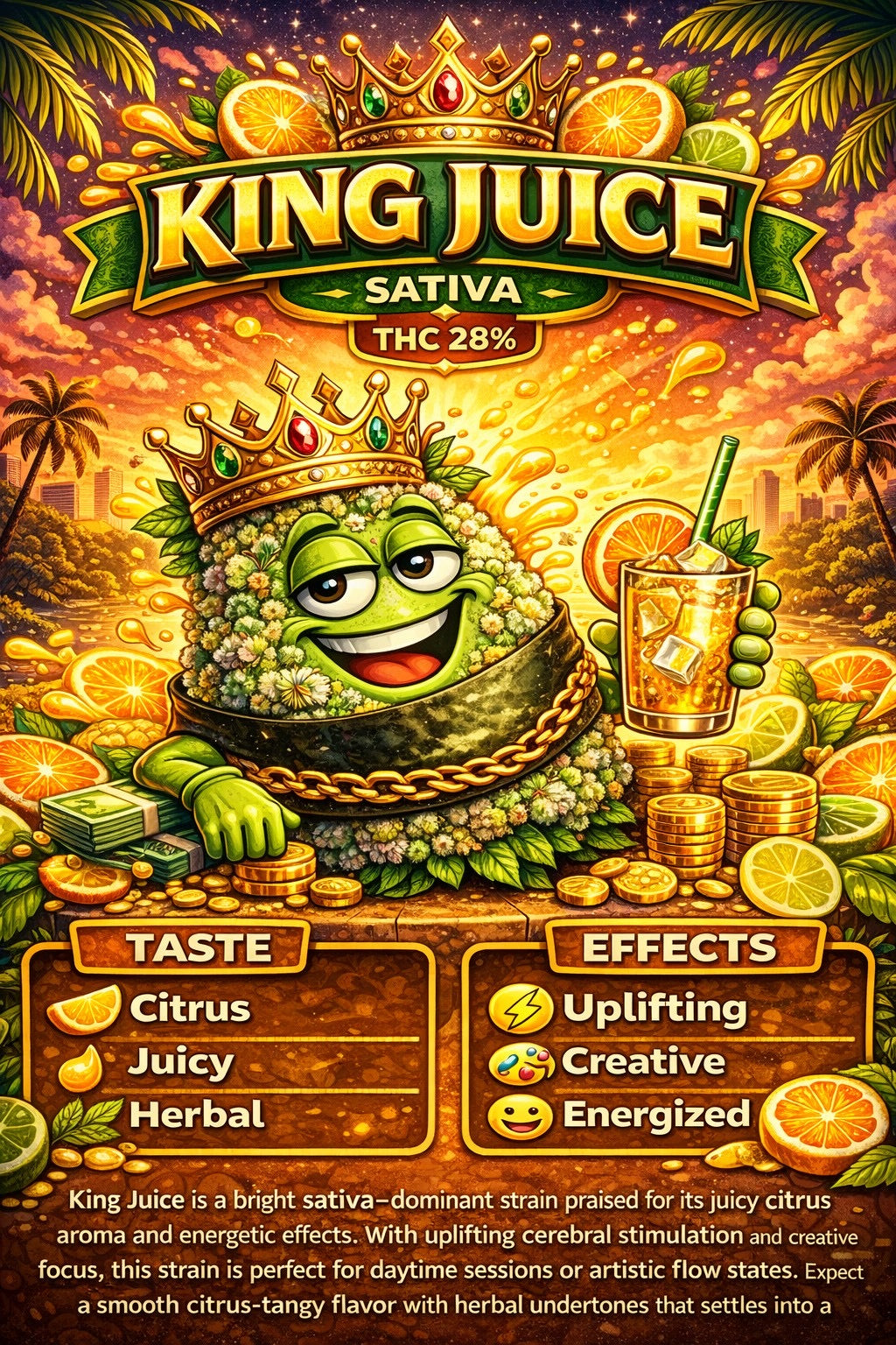 TOP SHELF - KING JUICE (SATIVA) THC 28%