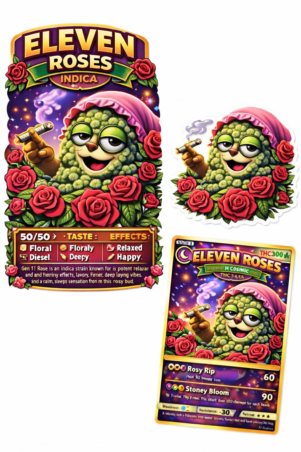 Top Shelf - Eleven Roses ( Indica 70% ) THC30%