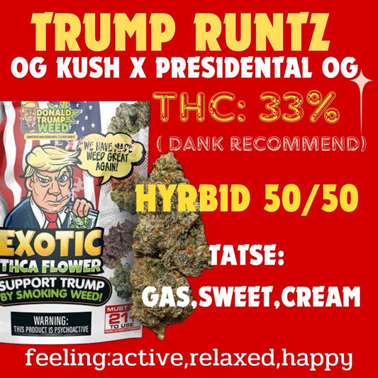 Premium Exotics - TRUMP RUNTZ (Hybrid 50:50 ) THC 33%