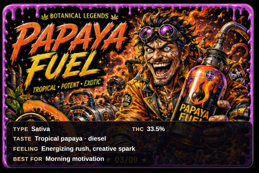 Top shelf  - PAPAYA FUEL  (SATIVA ) THC 33%