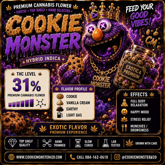 EXO - Cookie Monster (Hybrid-INDICA) THC 31%