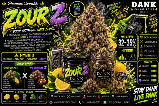 EXOTIC - ZOUR Z  (HYBRID SATIVA ) THC 32 %