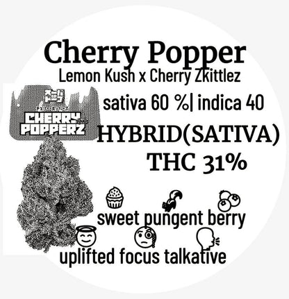 (New)Exotic-Cherry Popper Hybrid(sativa) Thc 31%