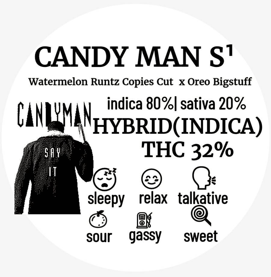 (New)Exotic-Candy Man Hybrid(indica) Thc 32%