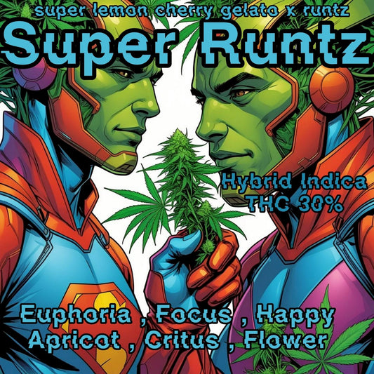 EXO-SUPER RUNTZ (HYBRID-INDICA)THC 30%