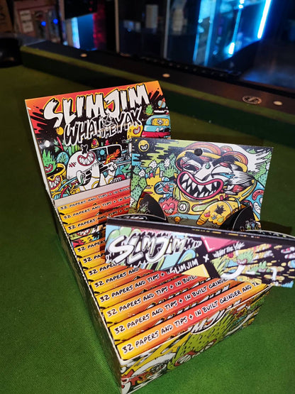 ALL-IN-ONE (Includes 32 unbleached rolling papers, 32 tips, a shredder & tray)