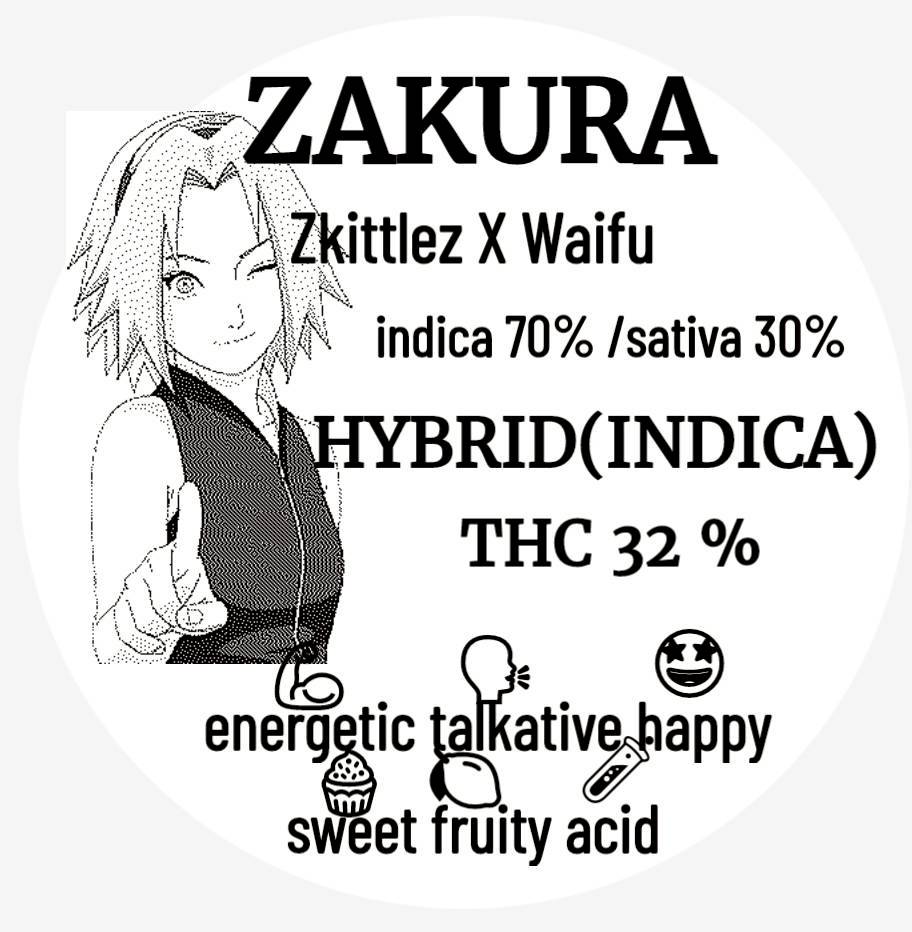(New)Exotic-Zakura (Zkittles x Waifu) Hybrid(indica) Thc 32% (800.-)